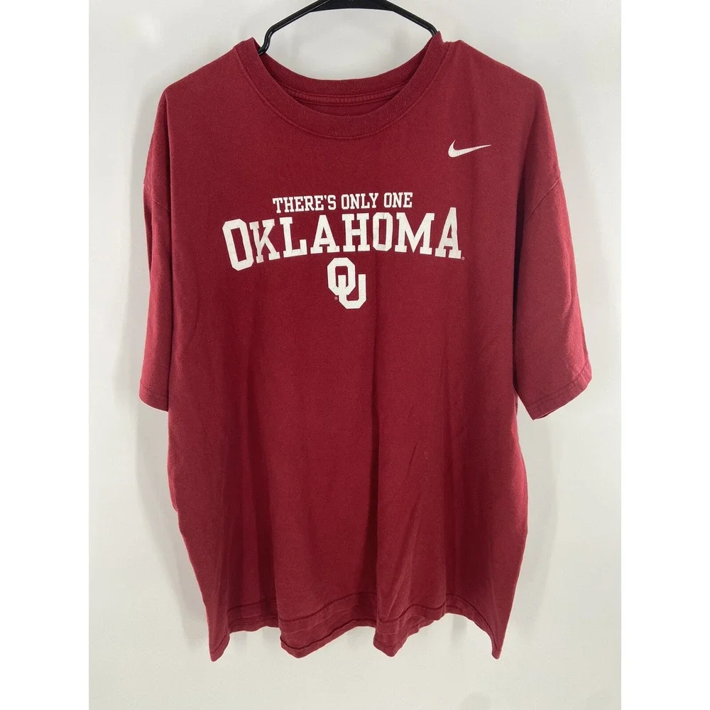 Nike‎ Oklahoma Football Shirt Short Sleeve Red Mens Size XL